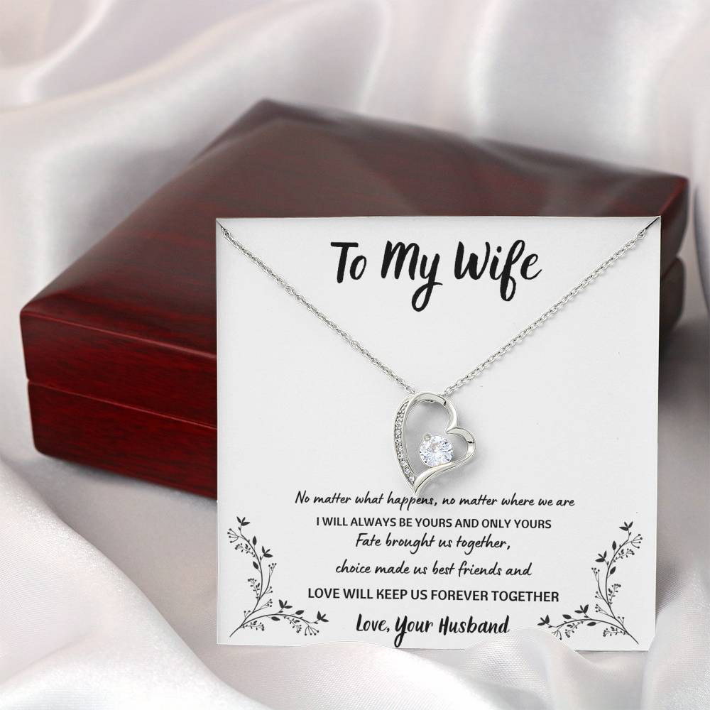 TO MY WIFE "FOREVER TOGETHER" HEART NECKLACE GIFT SET - ON CLOUD NINE GIFTS