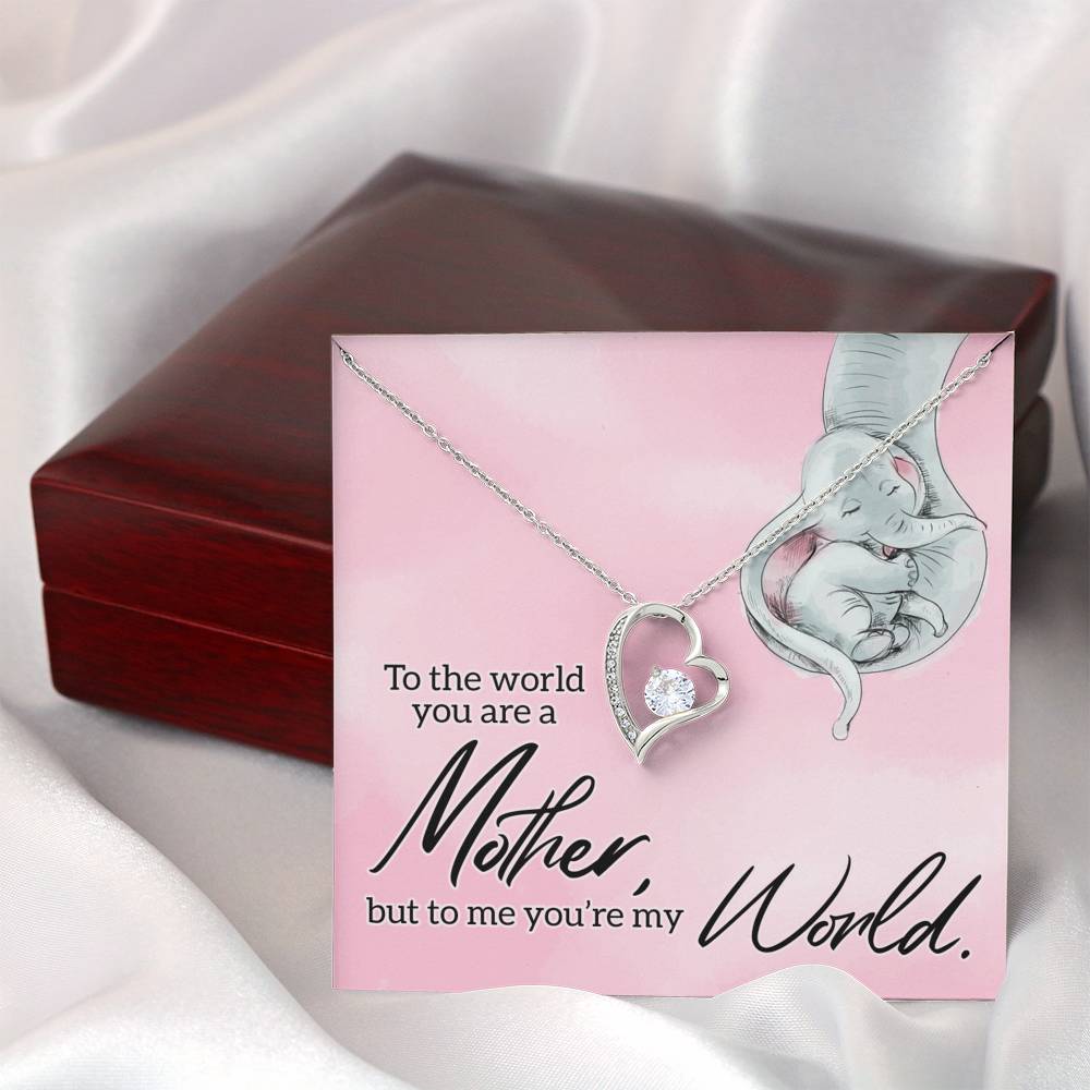 TO MY MOM "MY WORLD" HEART NECKLACE GIFT SET - ON CLOUD NINE GIFTS