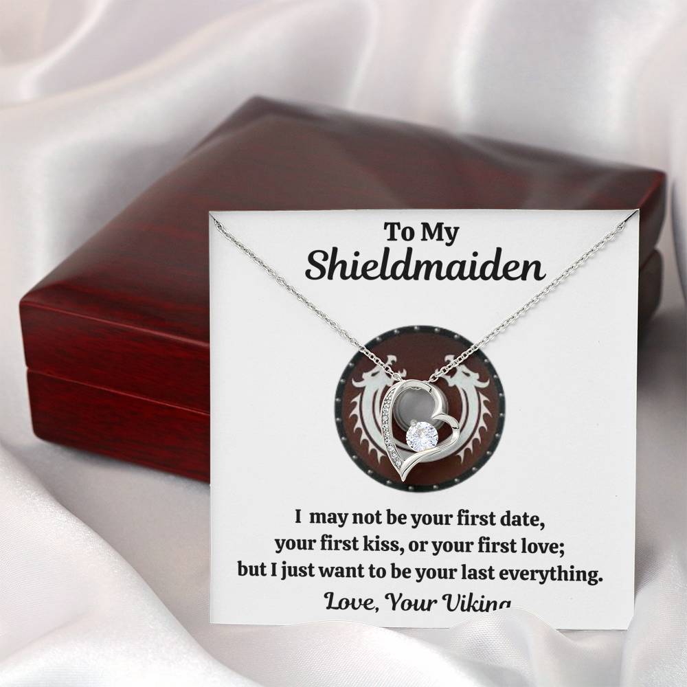 TO MY SHIELDMAIDEN "LAST EVERYTHING - RED" HEART NECKLACE GIFT SET - ON CLOUD NINE GIFTS