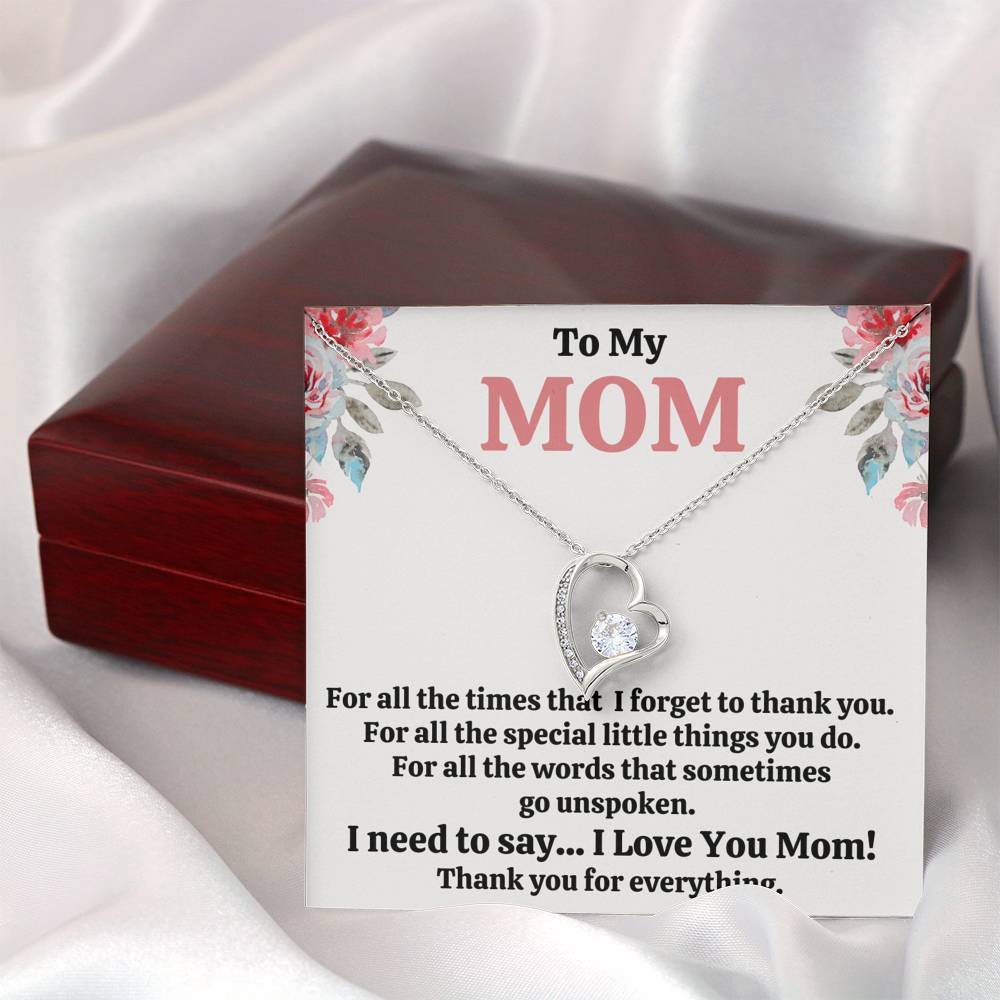 TO MY MOM "FOR ALL" HEART NECKLACE GIFT SET - ON CLOUD NINE GIFTS