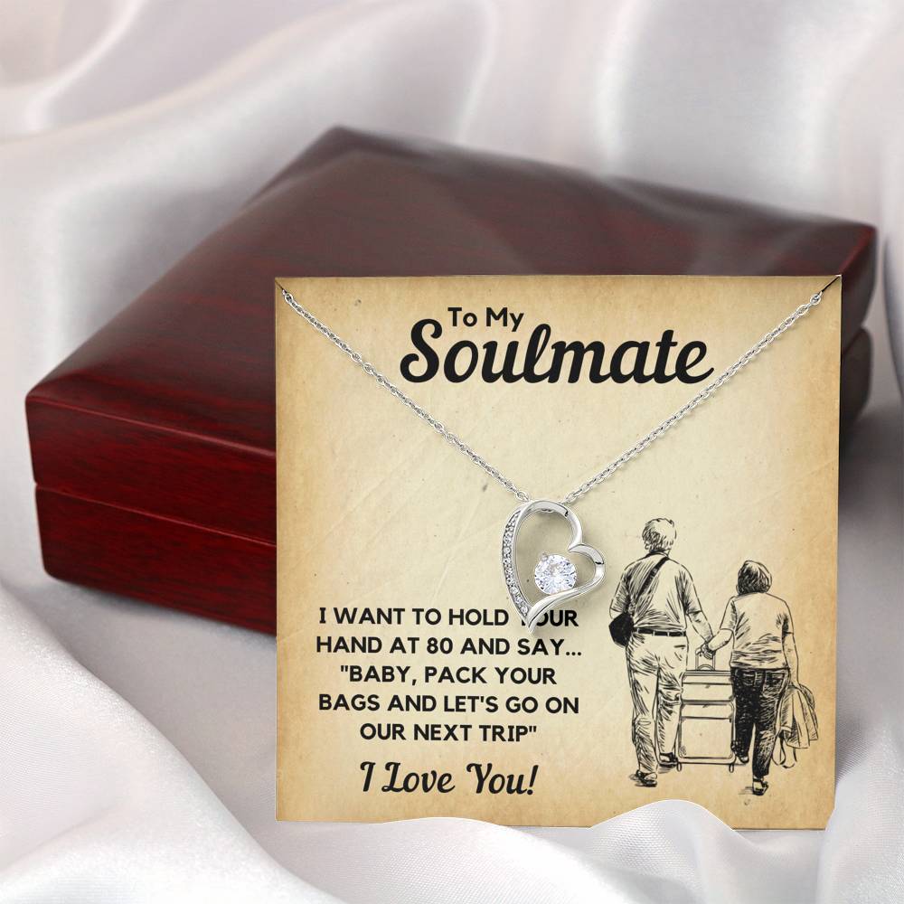 TO MY SOULMATE BAGS HEART NECKLACE GIFT SET - ON CLOUD NINE GIFTS