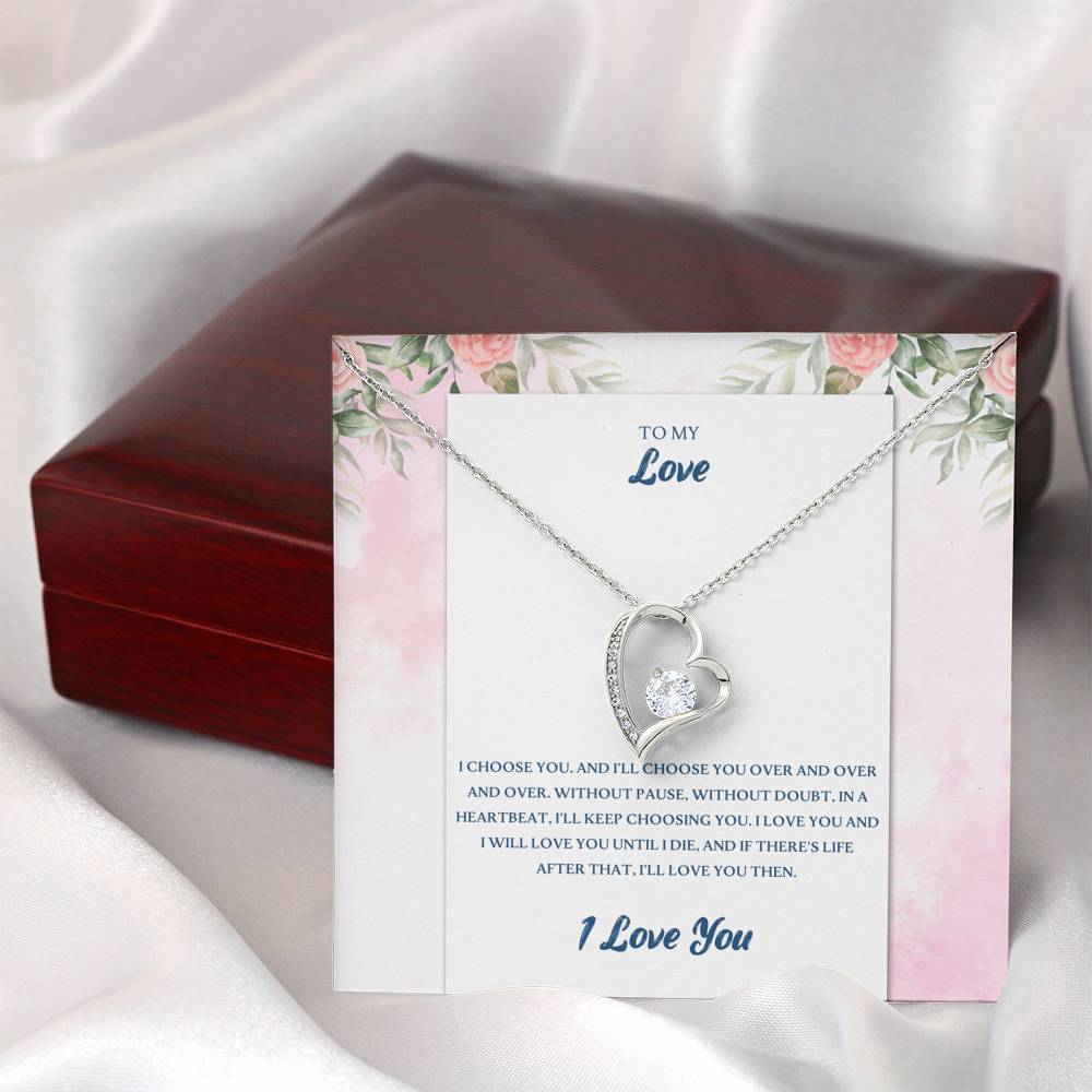 TO MY LOVE "CHOOSE-PB" HEART NECKLACE GIFT SET - ON CLOUD NINE GIFTS