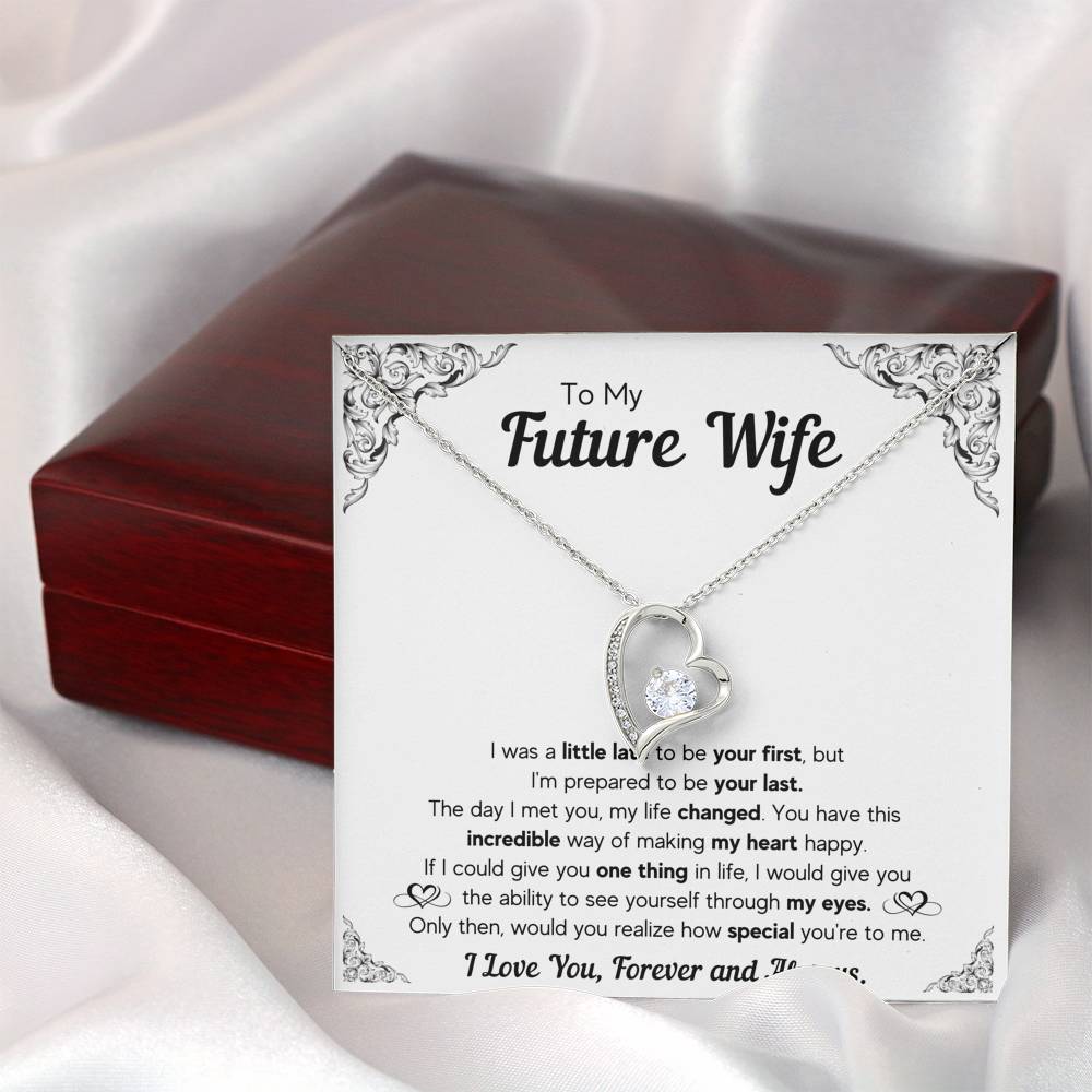 TO MY FUTURE WIFE LITTLE LATE HEART NECKLACE GIFT SET - ON CLOUD NINE GIFTS
