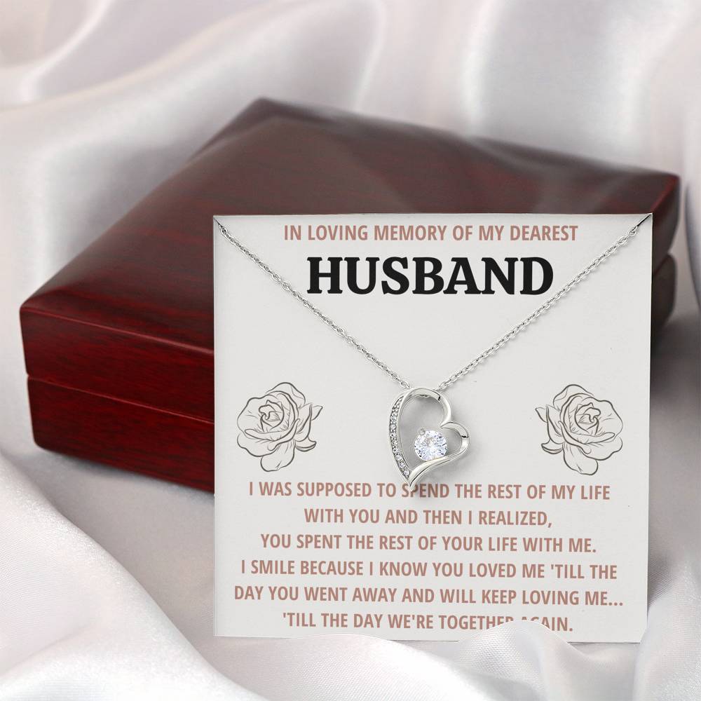TO MY HUSBAND "LIFE" REMEMBRANCE HEART NECKLACE GIFT SET - ON CLOUD NINE GIFTS