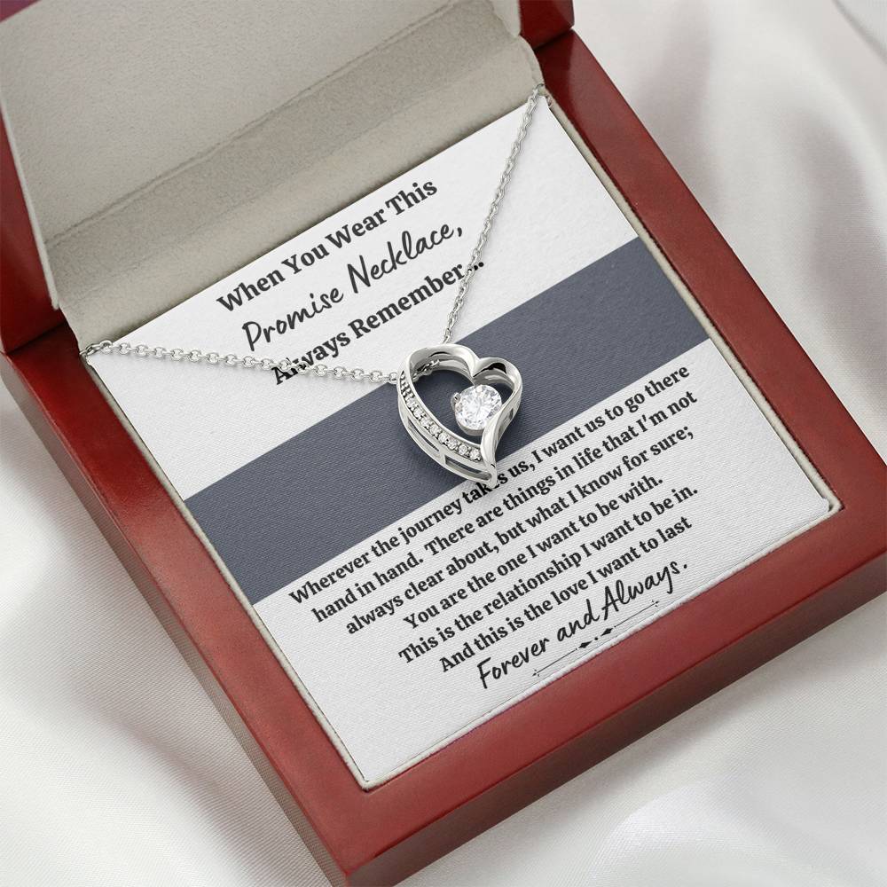 TO MY LOVE "PROMISE NECKLACE - GREY" HEART NECKLACE GIFT SET - ON CLOUD NINE GIFTS