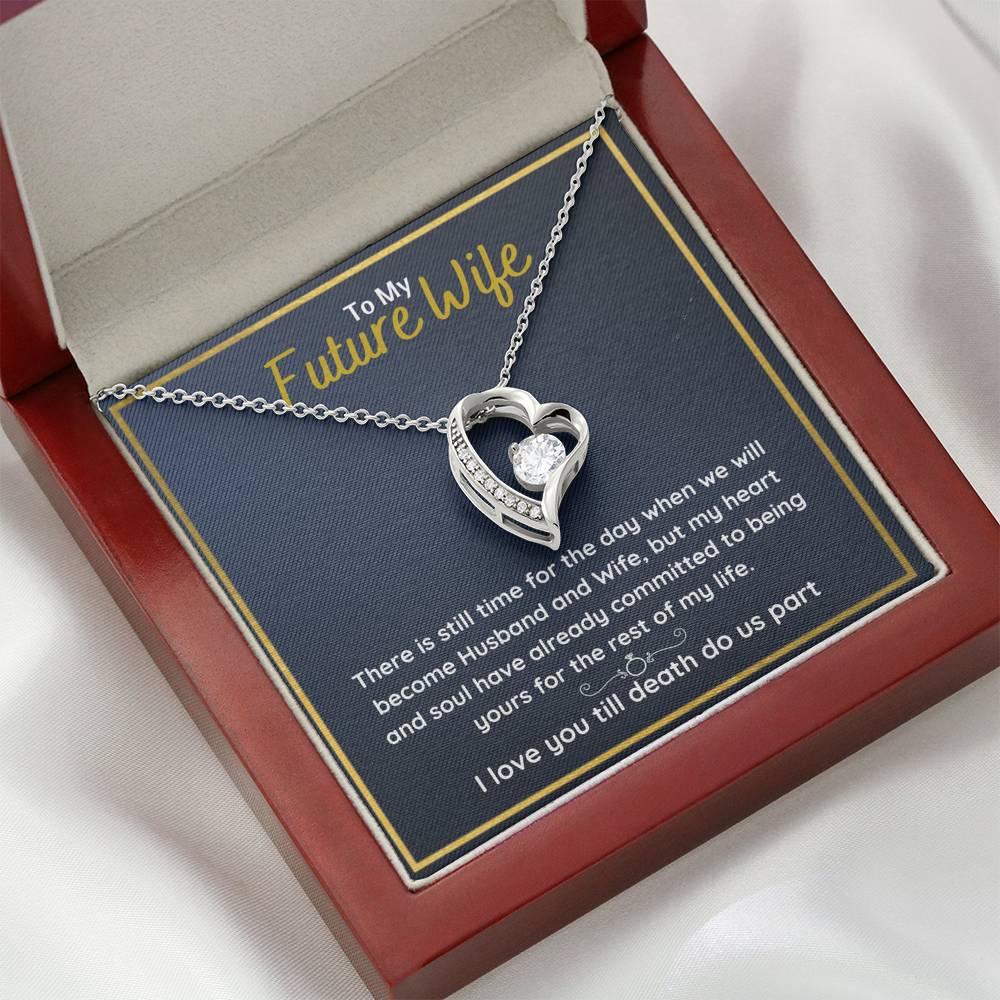 TO MY FUTURE WIFE "COMMITTED" HEART NECKLACE GIFT SET - ON CLOUD NINE GIFTS