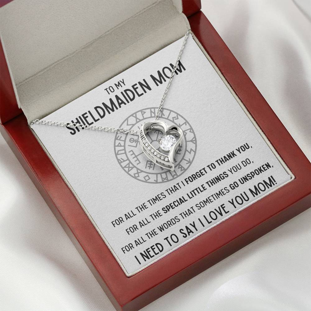 TO MY SHIELDMAIDEN MOM "FOR ALL" HEART NECKLACE GIFT SET - ON CLOUD NINE GIFTS