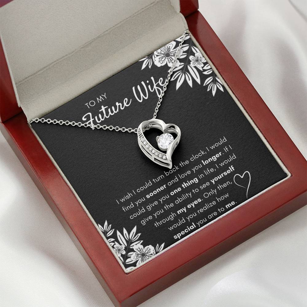 TO MY FUTURE WIFE "FIND YOU SOONER" HEART NECKLACE GIFT SET - ON CLOUD NINE GIFTS