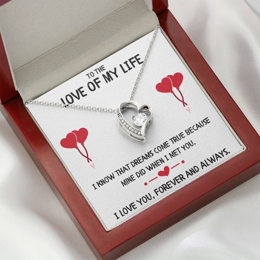 TO THE LOVE OF MY LIFE "DREAMS" HEART NECKLACE GIFT SET - ON CLOUD NINE GIFTS