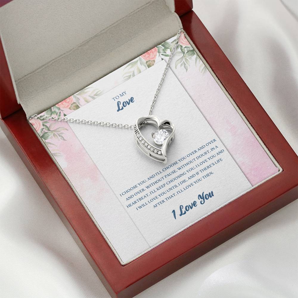 TO MY LOVE "CHOOSE-PB" HEART NECKLACE GIFT SET - ON CLOUD NINE GIFTS
