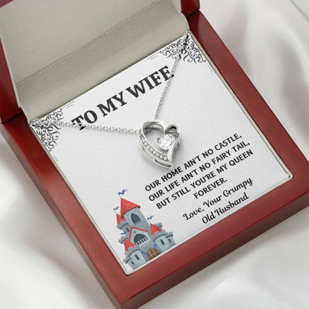 TO MY WIFE "CASTLE" HEART NECKLACE GIFT SET - ON CLOUD NINE GIFTS