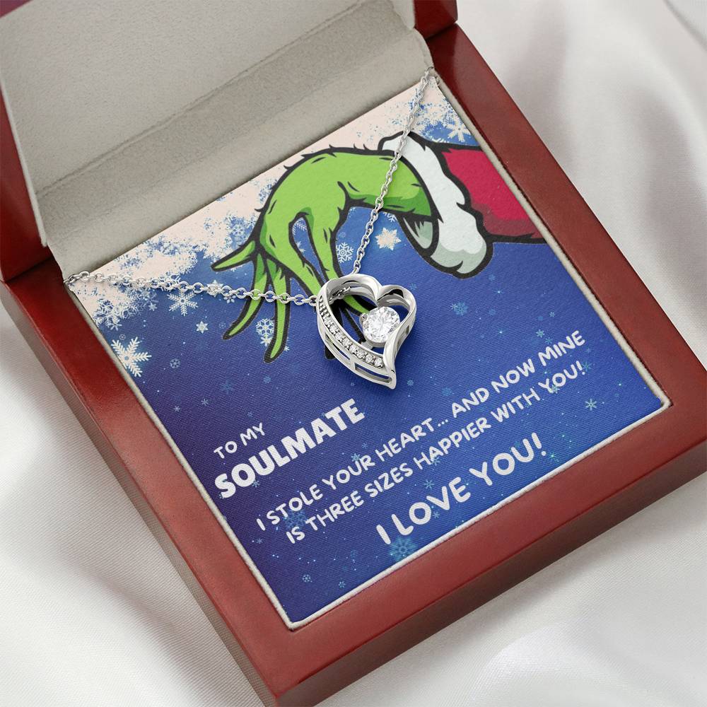 TO MY SOULMATE "THREE SIZES HAPPIER" HEART NECKLACE GIFT SET - ON CLOUD NINE GIFTS