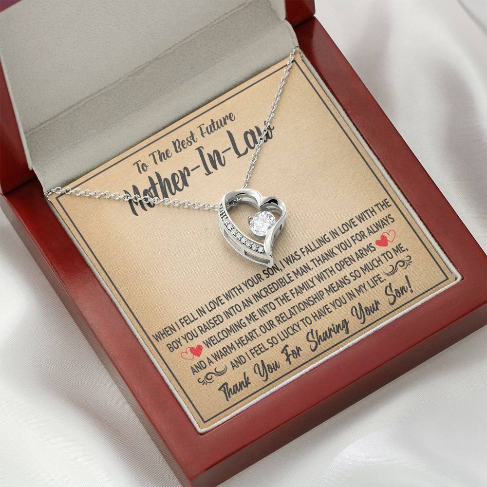 TO MY FUTURE MOTHER IN LAW SHARING HEART NECKLACE GIFT SET - ON CLOUD NINE GIFTS