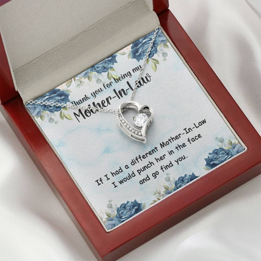 TO MY MOTHER IN LAW "PUNCH-SO" HEART NECKLACE GIFT SET - ON CLOUD NINE GIFTS
