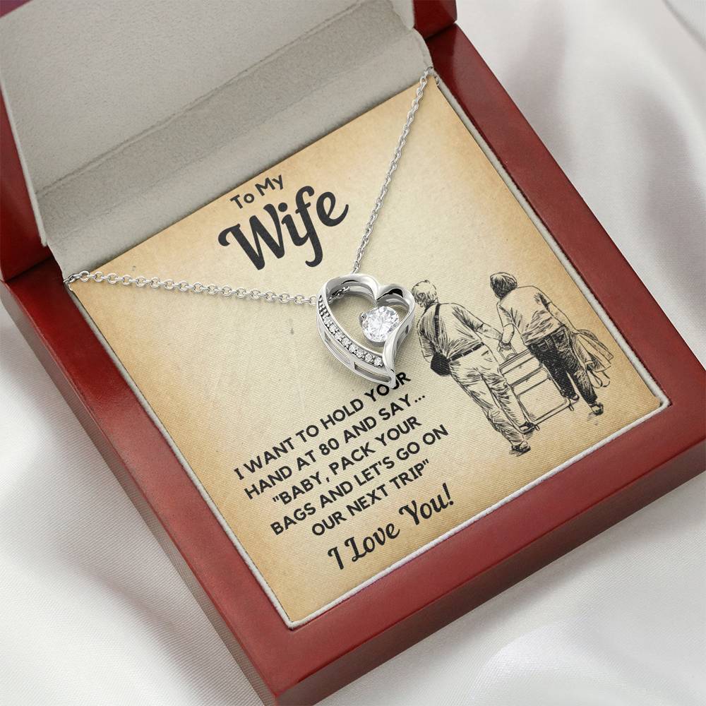 TO MY WIFE BAGS HEART NECKLACE GIFT SET - ON CLOUD NINE GIFTS