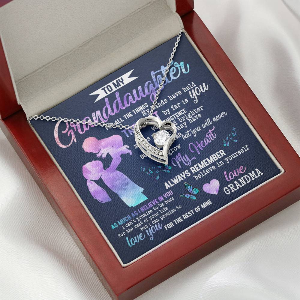 TO MY GRANDDAUGHTER "MY LAP" HEART NECKLACE GIFT SET - ON CLOUD NINE GIFTS