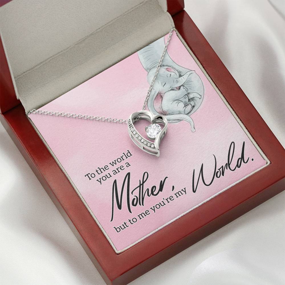 TO MY MOM "MY WORLD" HEART NECKLACE GIFT SET - ON CLOUD NINE GIFTS