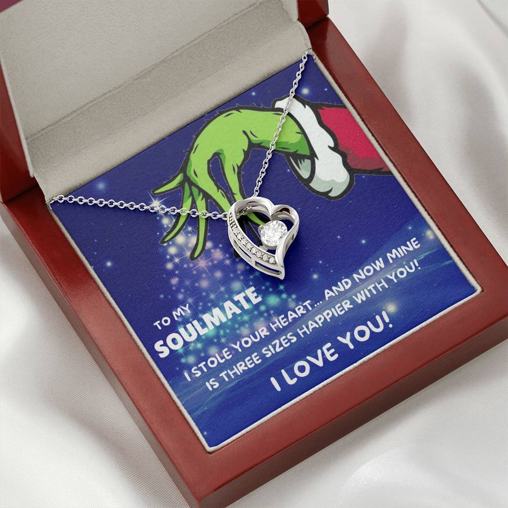 TO MY SOULMATE "THREE SIZES HAPPIER - TREE" HEART NECKLACE GIFT SET - ON CLOUD NINE GIFTS