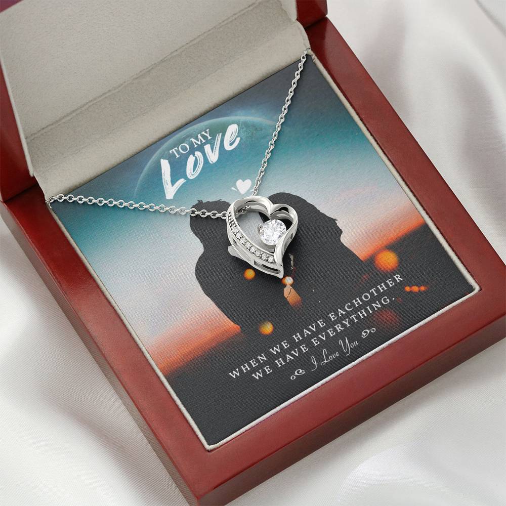 TO MY LOVE "EVERYTHING-PB" HEART NECKLACE GIFT SET - ON CLOUD NINE GIFTS