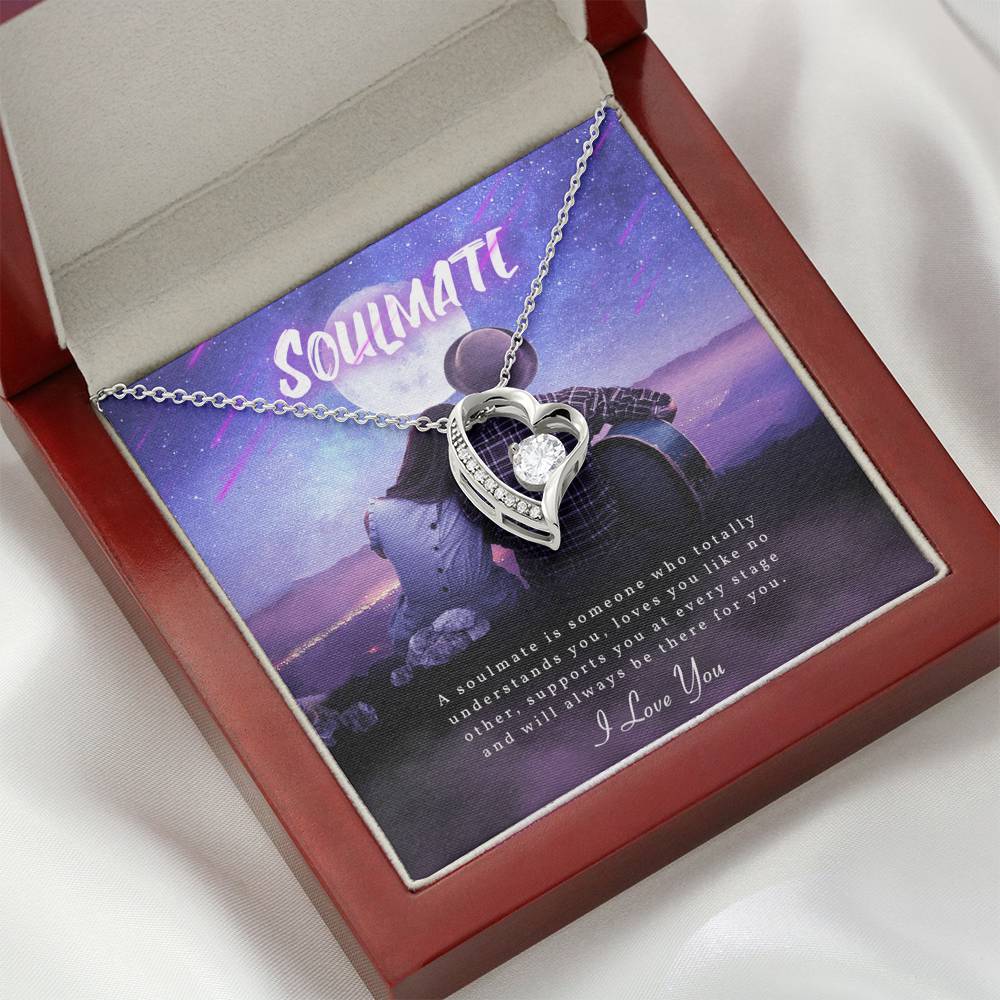 TO MY SOULMATE "SOMEONE-PB" HEART NECKLACE GIFT SET - ON CLOUD NINE GIFTS