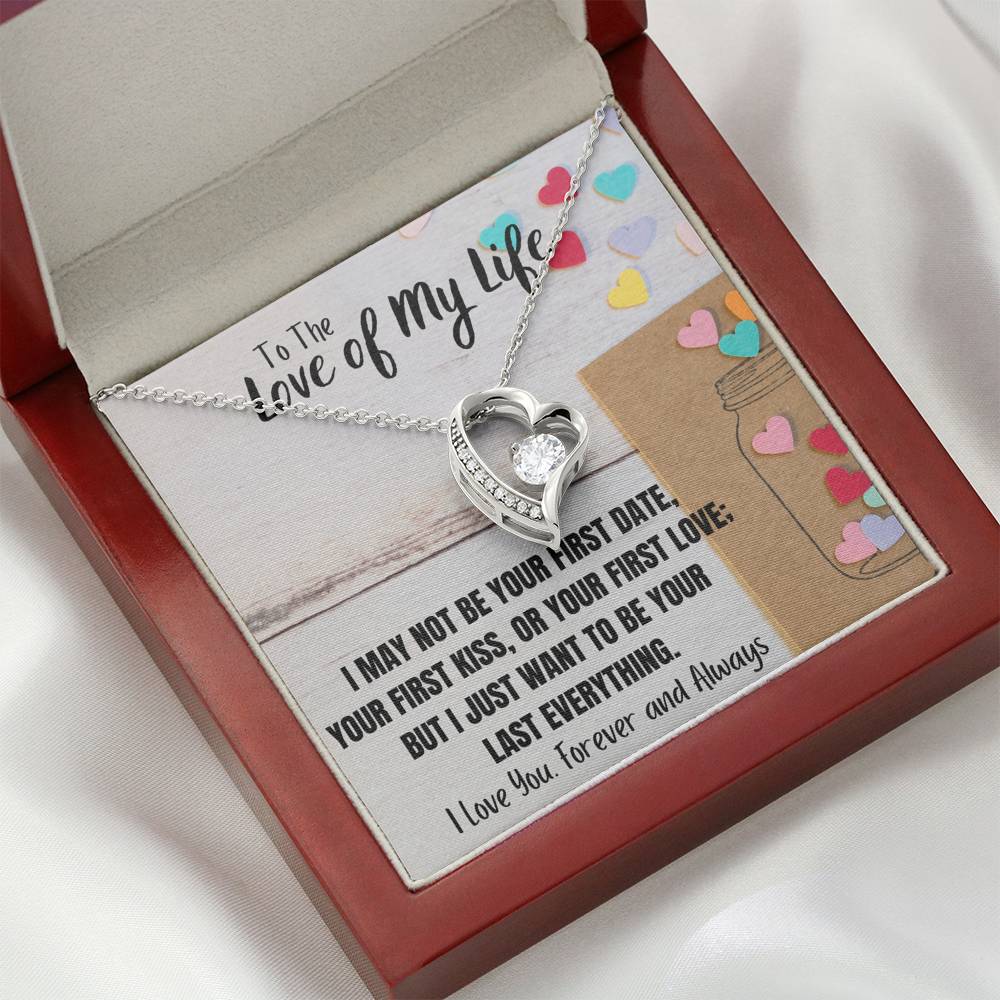 TO THE LOVE OF MY LIFE "LAST EVERYTHING" HEART NECKLACE GIFT SET - ON CLOUD NINE GIFTS