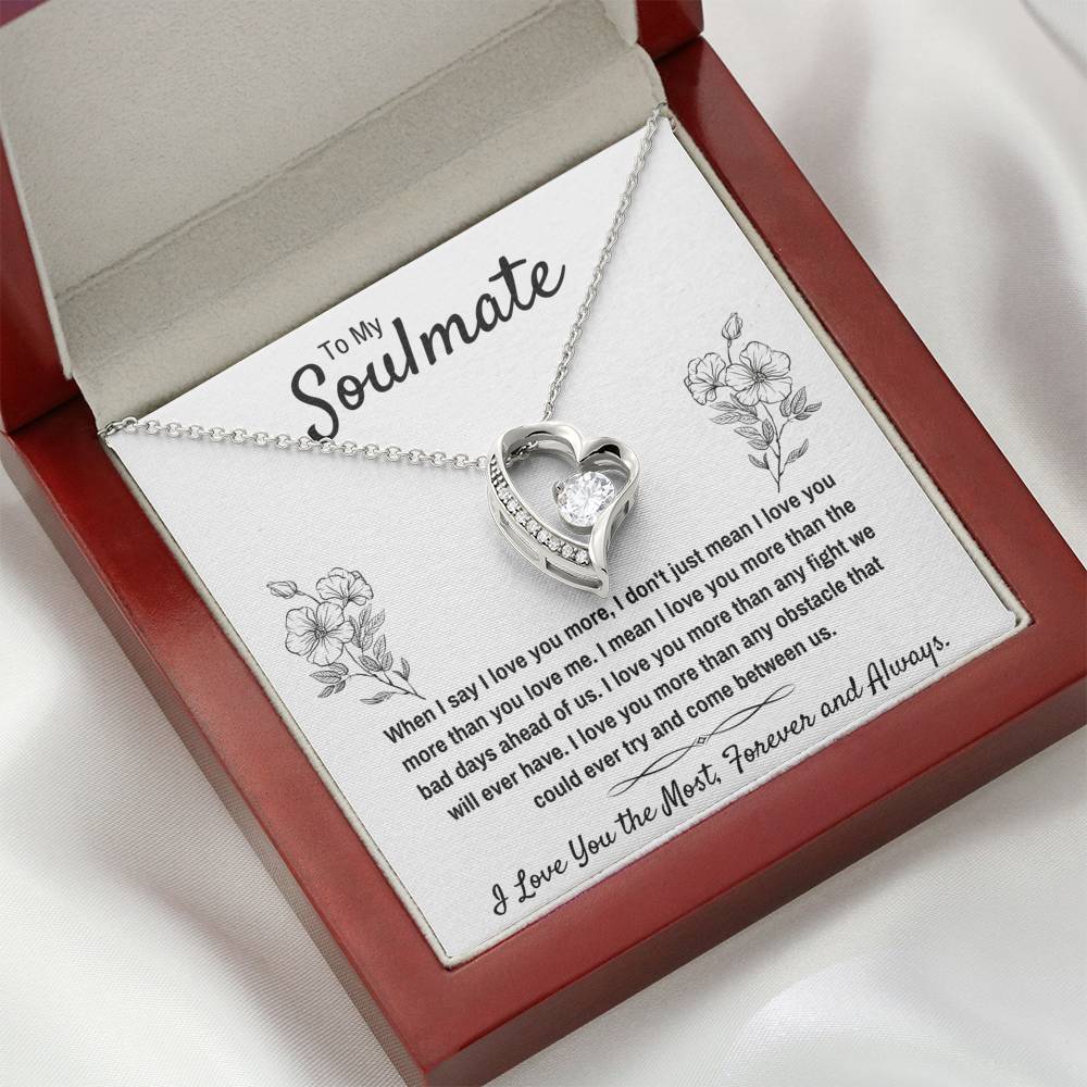 TO MY SOULMATE "I LOVE YOU THE MOST" HEART NECKLACE GIFT SET - ON CLOUD NINE GIFTS