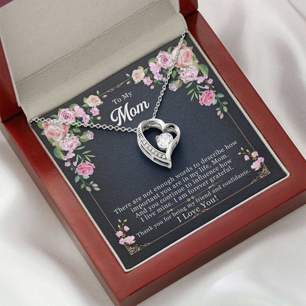 TO MY MOM "ENOUGH WORDS-SO" HEART NECKLACE GIFT SET - ON CLOUD NINE GIFTS