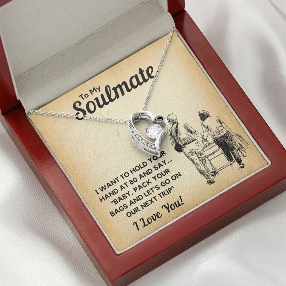 TO MY SOULMATE BAGS HEART NECKLACE GIFT SET - ON CLOUD NINE GIFTS