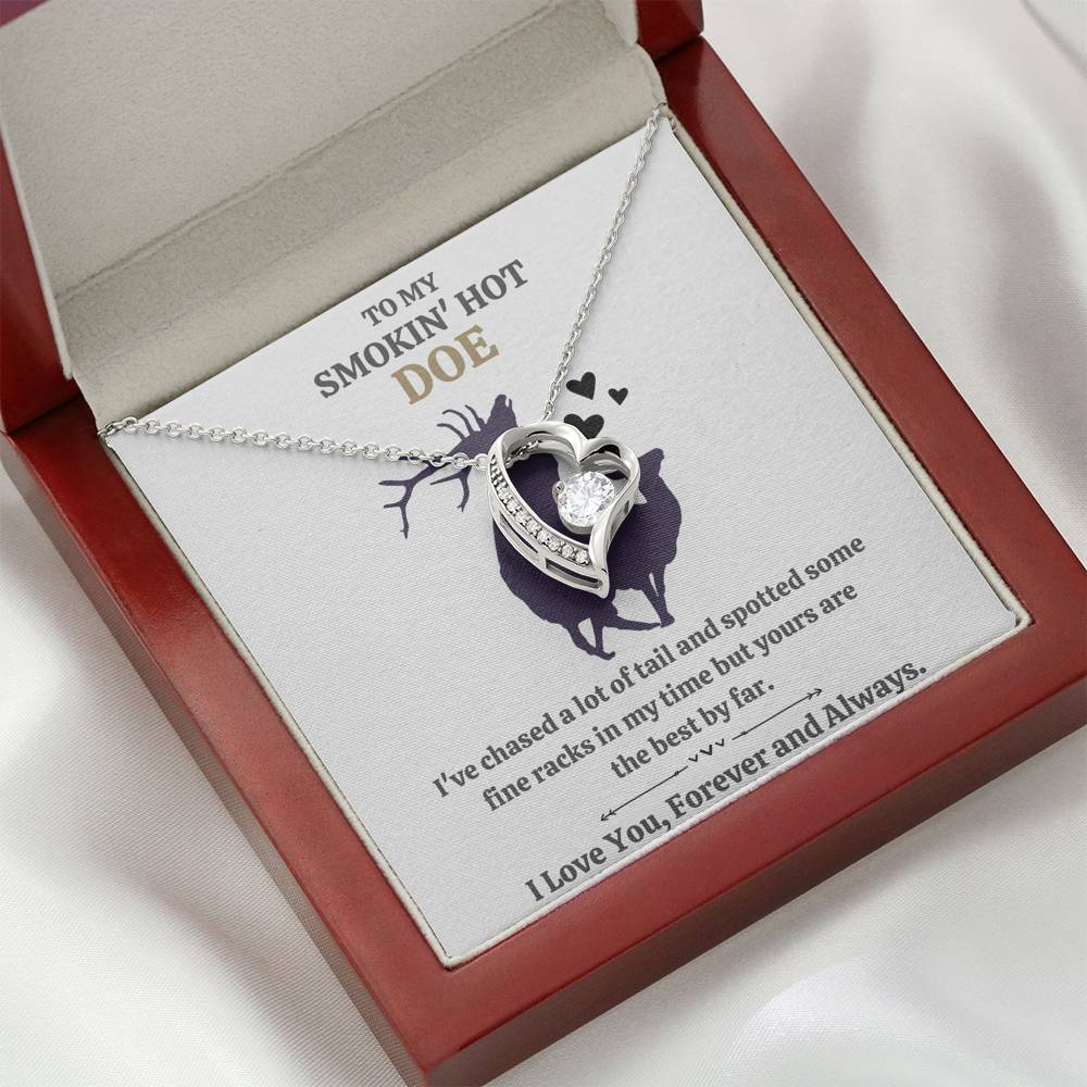 TO MY SMOKIN HOT DOE "TAIL - GOLDEN" HEART NECKLACE GIFT SET - ON CLOUD NINE GIFTS