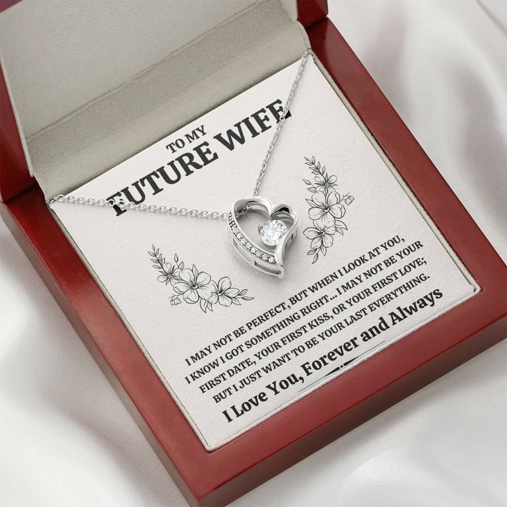 TO MY FUTURE WIFE "SOMETHING RIGHT" HEART NECKLACE GIFT SET - ON CLOUD NINE GIFTS