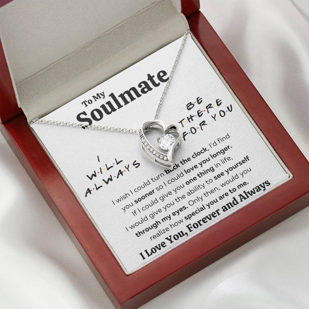 TO MY SOULMATE "THERE FOR YOU - MY EYES" HEART NECKLACE GIFT SET - ON CLOUD NINE GIFTS