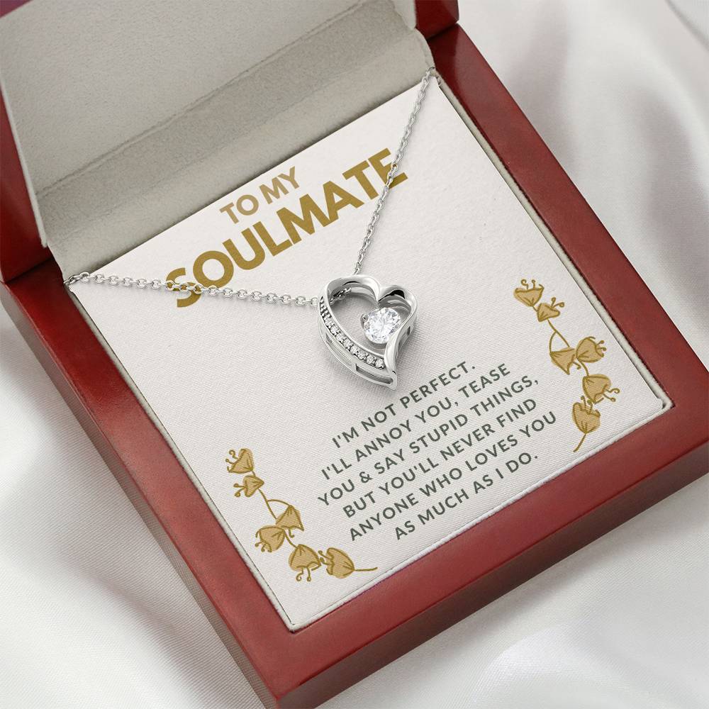 TO MY SOULMATE "TEASE YOU" HEART NECKLACE GIFT SET - ON CLOUD NINE GIFTS