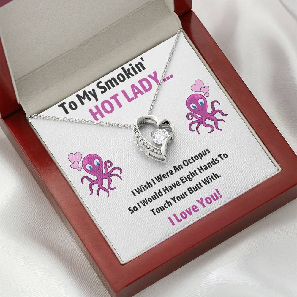 TO MY SMOKIN HOT LADY "OCTOPUS" HEART NECKLACE GIFT SET - ON CLOUD NINE GIFTS