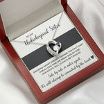 TO MY UNBIOLOGICAL SISTER "TANGLED" HEART NECKLACE GIFT SET - ON CLOUD NINE GIFTS