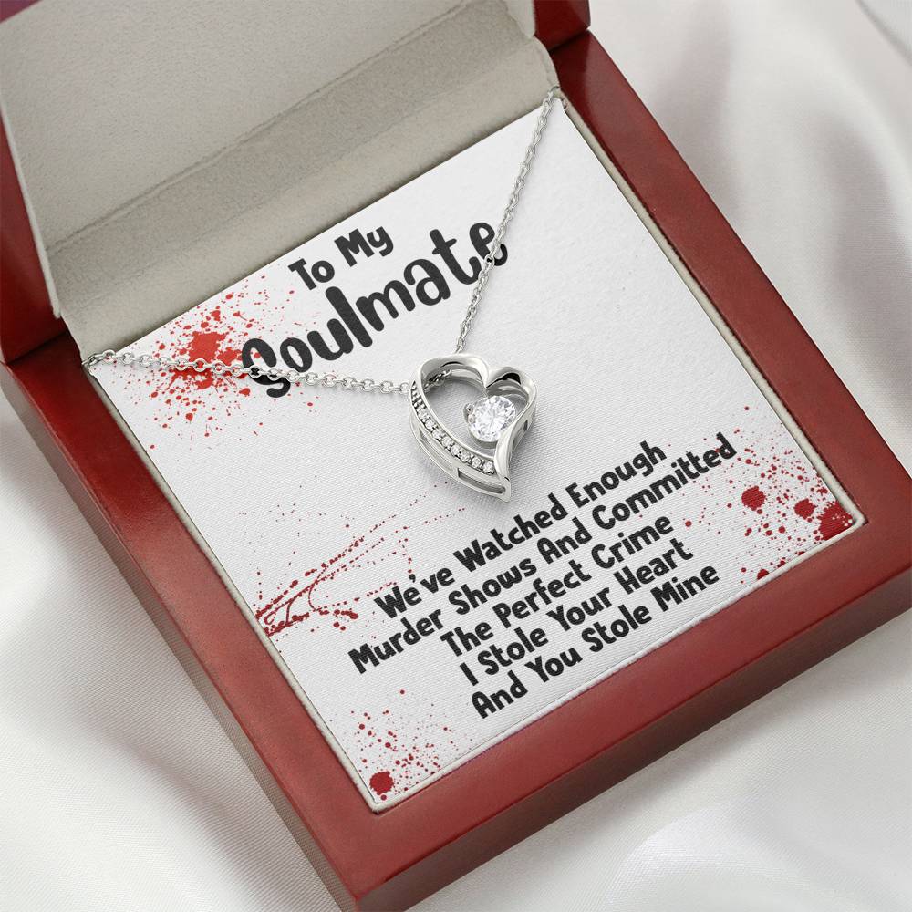 TO MY SOULMATE MURDER SHOWS HEART NECKLACE GIFT SET - ON CLOUD NINE GIFTS