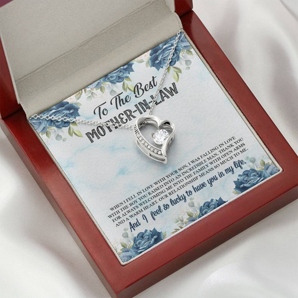 TO MY MOTHER IN LAW "LUCKY-SO" HEART NECKLACE GIFT SET - ON CLOUD NINE GIFTS