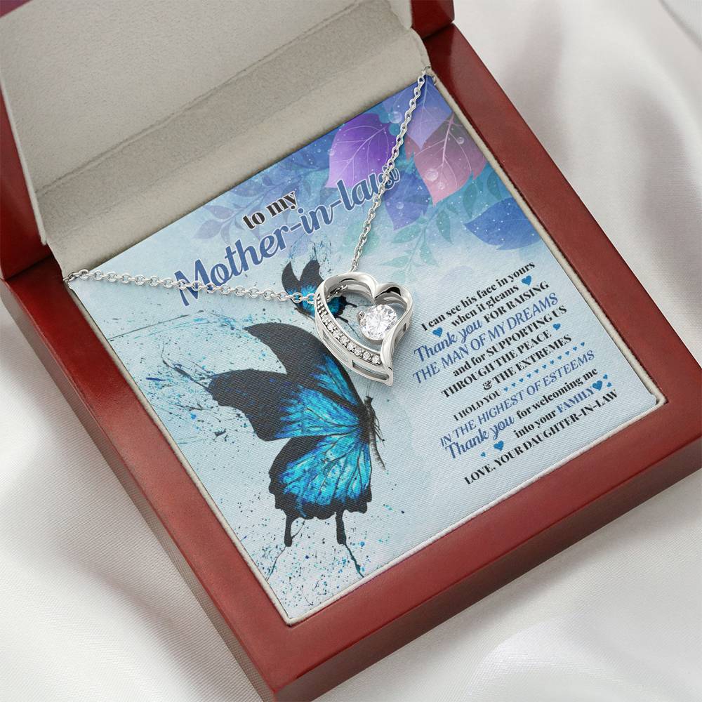 TO MY MOTHER IN LAW "ESTEEMS" HEART NECKLACE GIFT SET - ON CLOUD NINE GIFTS