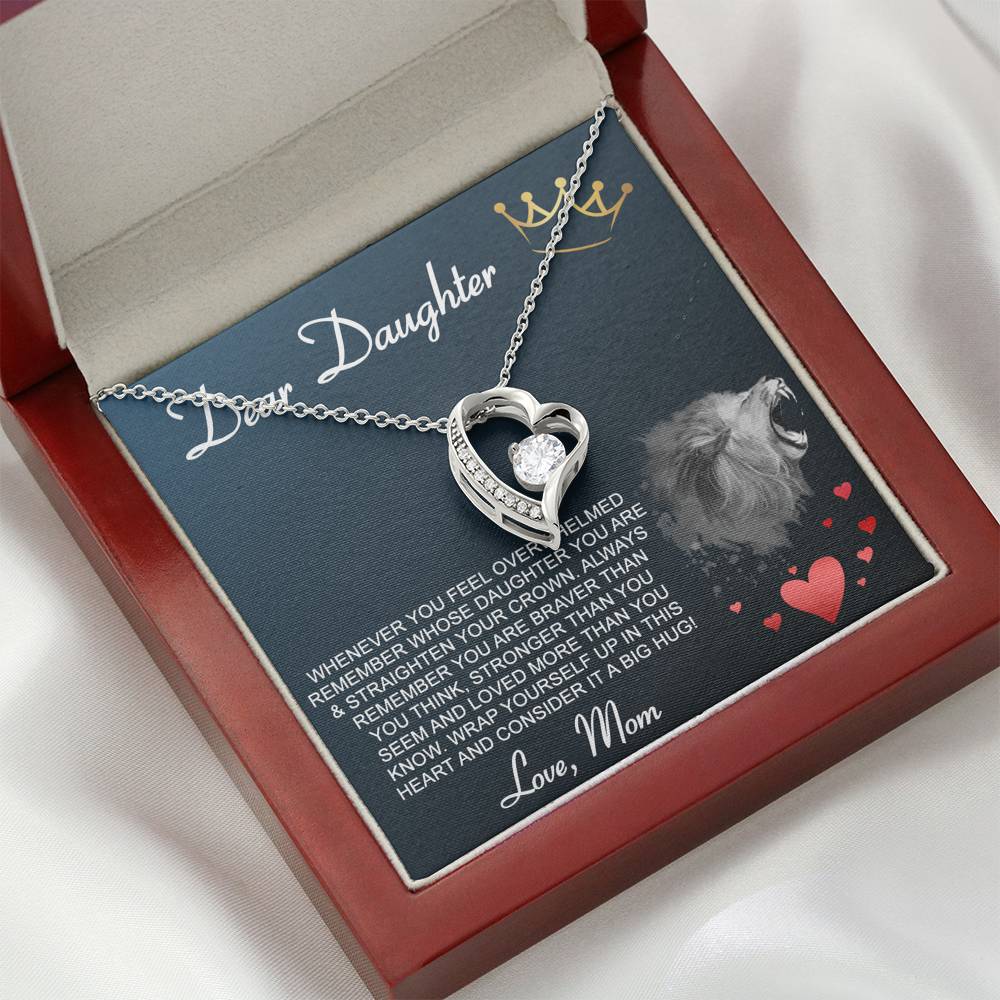DEAR DAUGHTER "CROWN" HEART NECKLACE GIFT SET - ON CLOUD NINE GIFTS