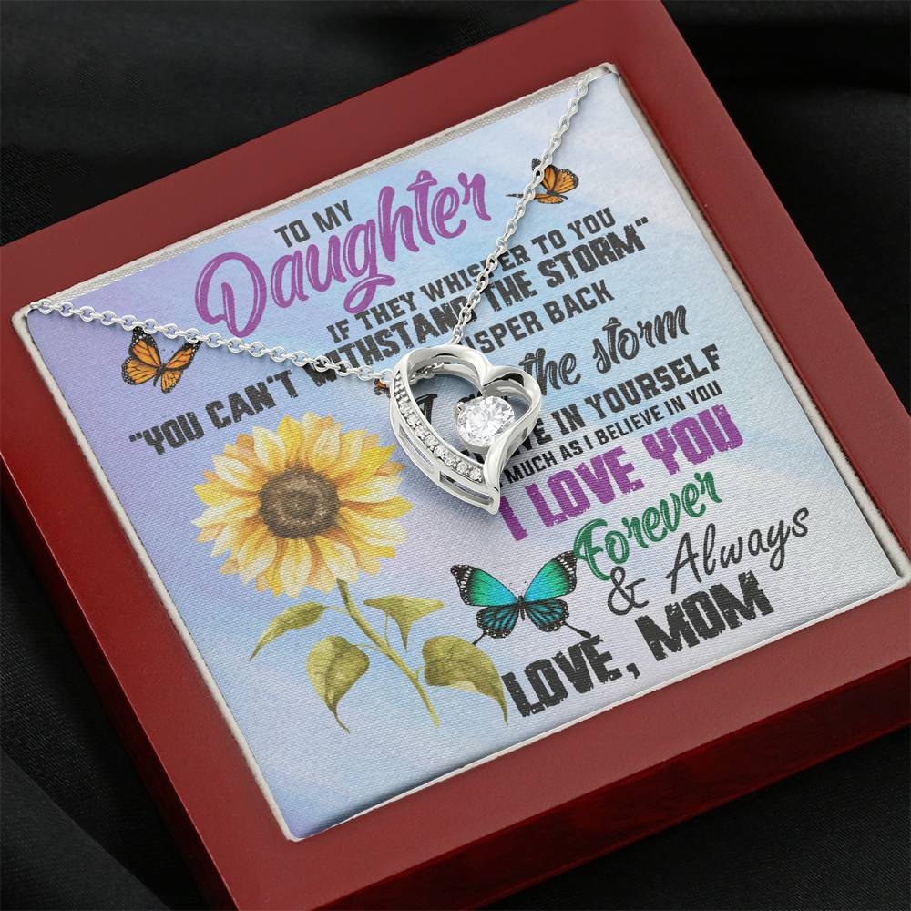 TO MY DAUGHTER "WHISPER" HEART NECKLACE GIFT SET - ON CLOUD NINE GIFTS