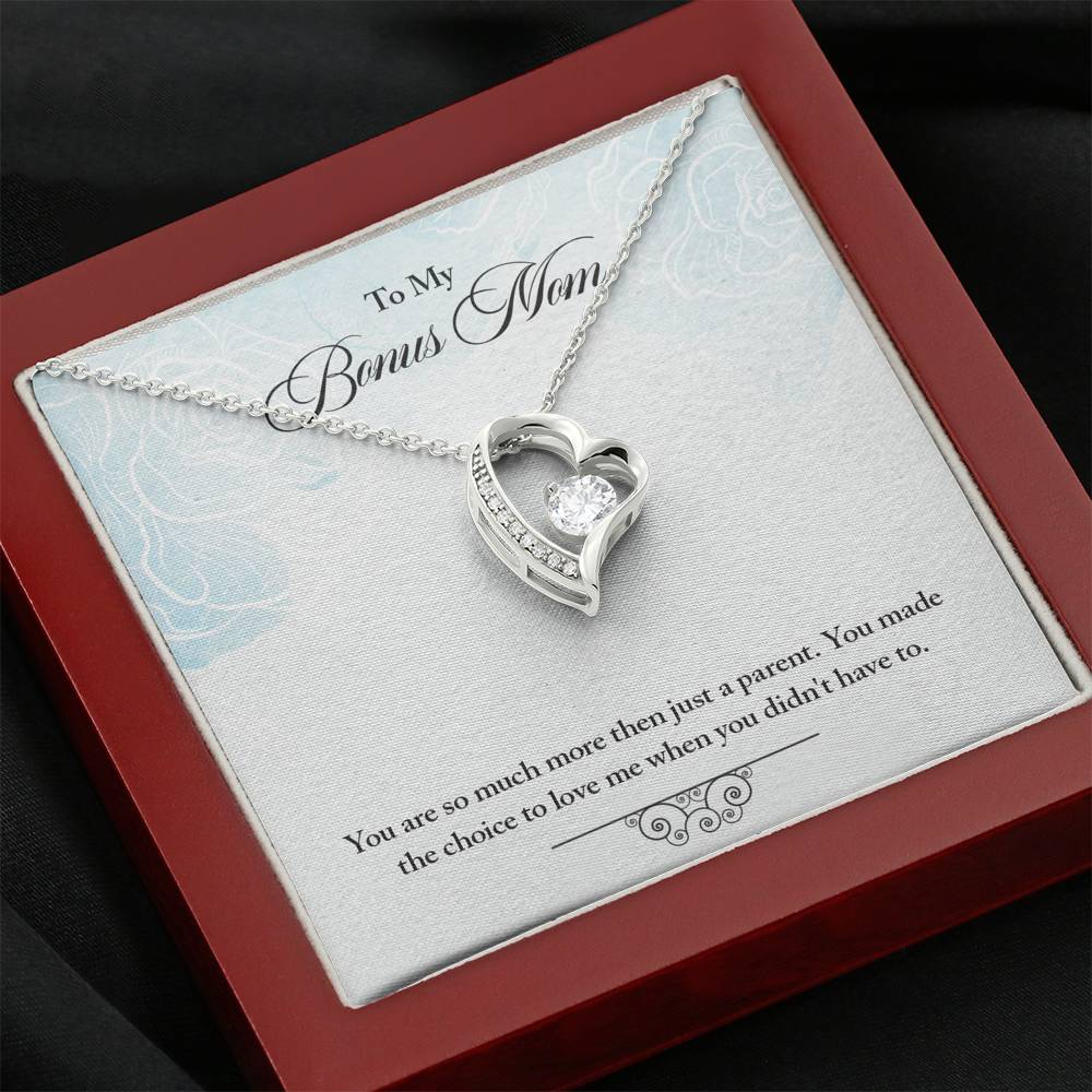 TO MY BONUS MOM "CHOICE-SO" HEART NECKLACE GIFT SET - ON CLOUD NINE GIFTS
