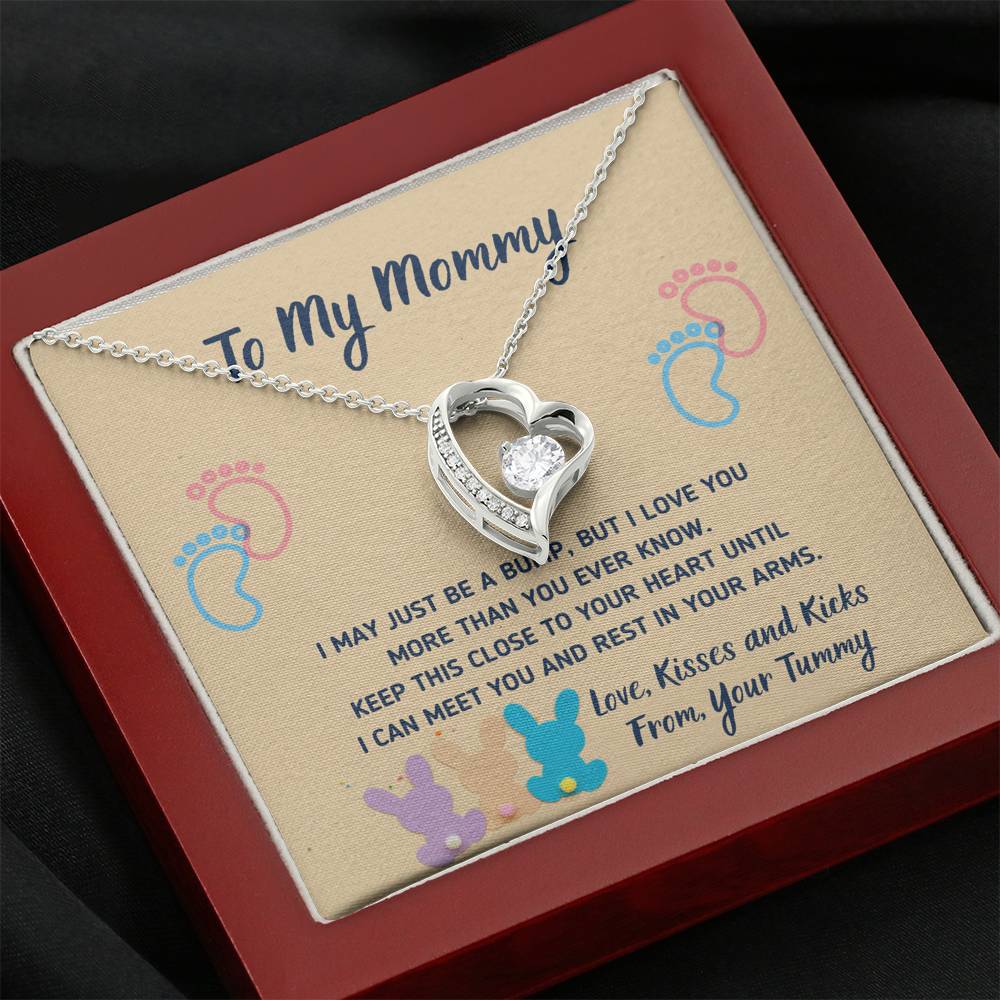 TO MY MOMMY "BUNNIES" HEART NECKLACE GIFT SET - ON CLOUD NINE GIFTS