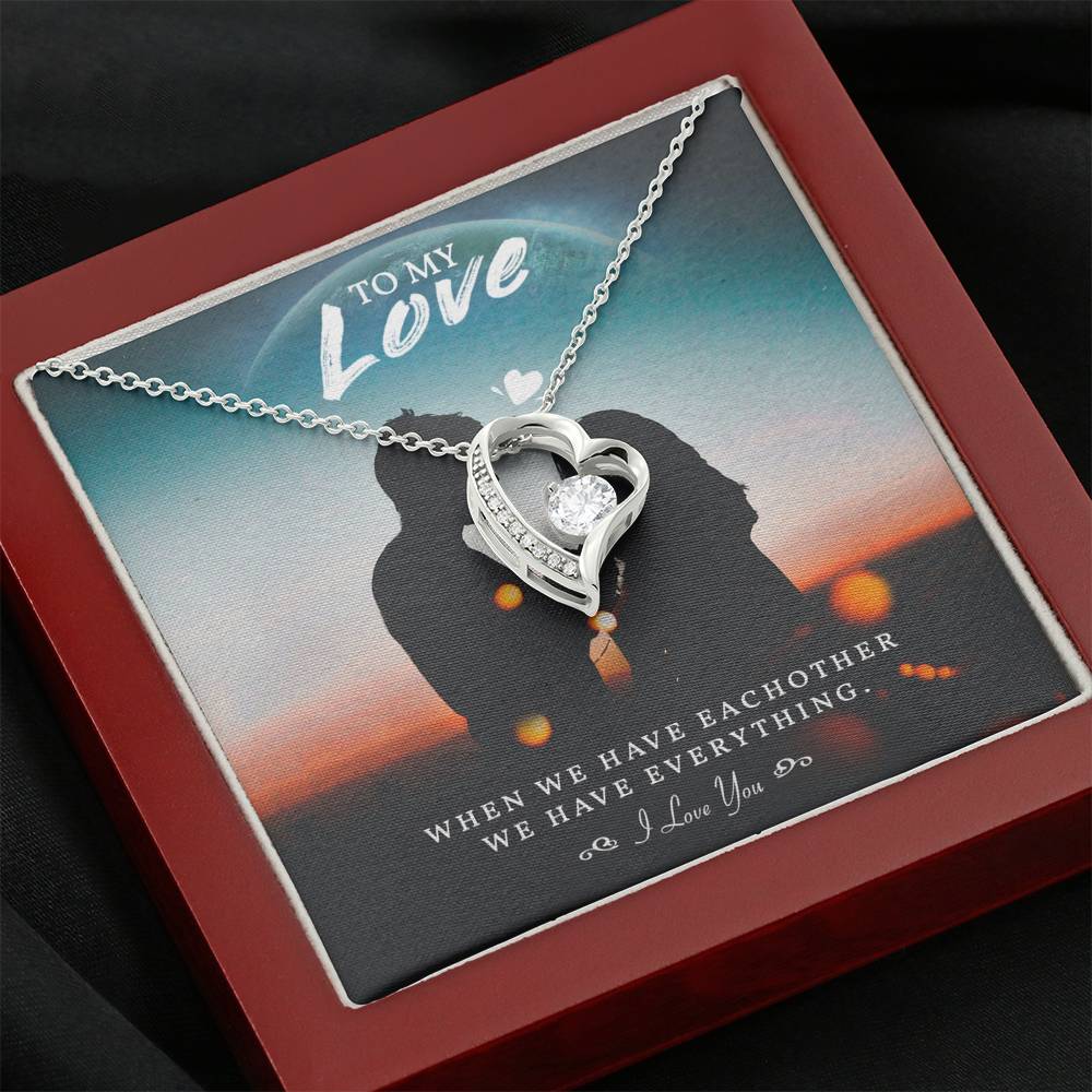 TO MY LOVE "EVERYTHING-PB" HEART NECKLACE GIFT SET - ON CLOUD NINE GIFTS
