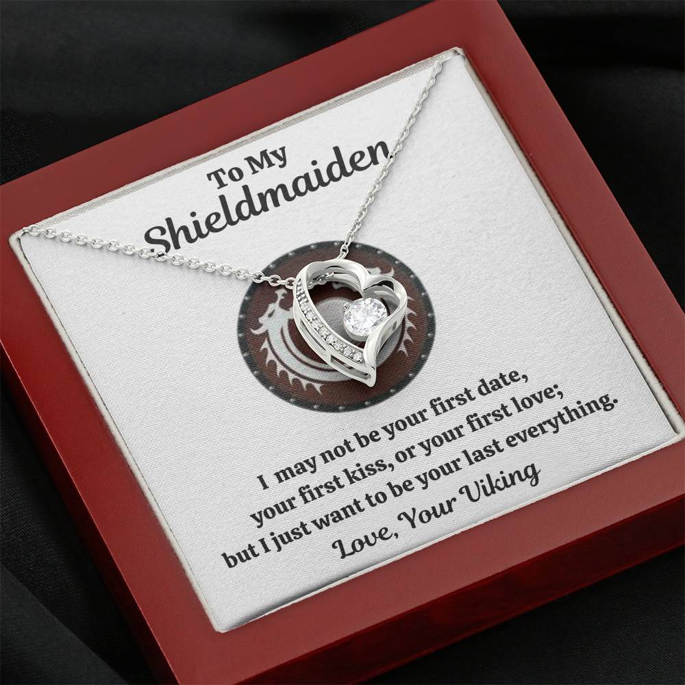 TO MY SHIELDMAIDEN "LAST EVERYTHING - RED" HEART NECKLACE GIFT SET - ON CLOUD NINE GIFTS