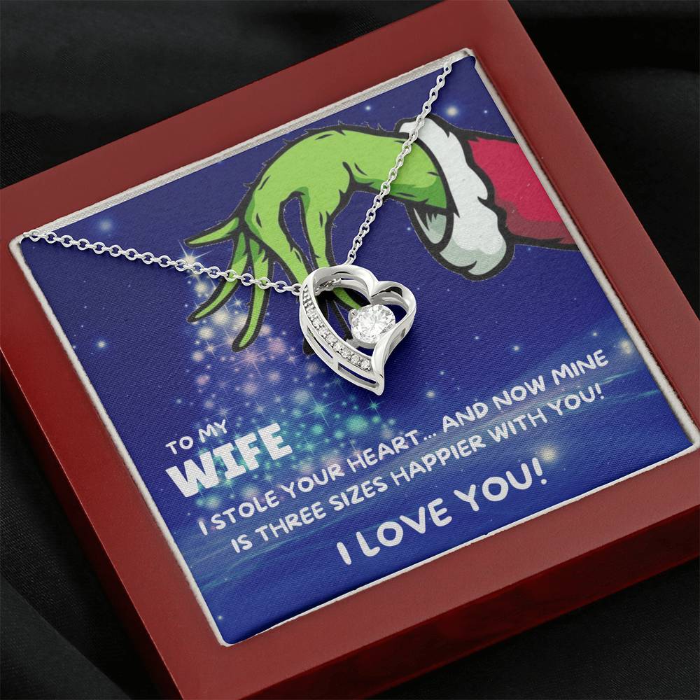 TO MY WIFE THREE SIZES HAPPIER HEART NECKLACE GIFT SET - ON CLOUD NINE GIFTS