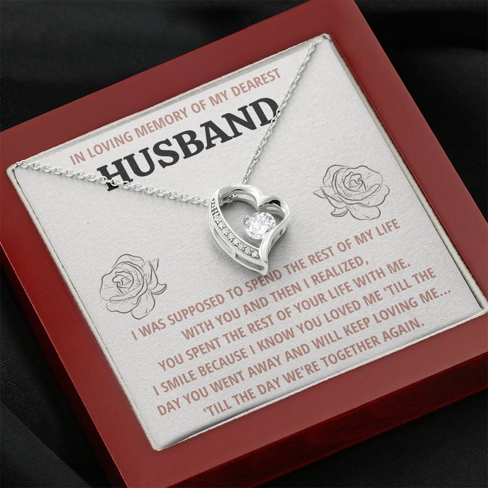TO MY HUSBAND "LIFE" REMEMBRANCE HEART NECKLACE GIFT SET - ON CLOUD NINE GIFTS