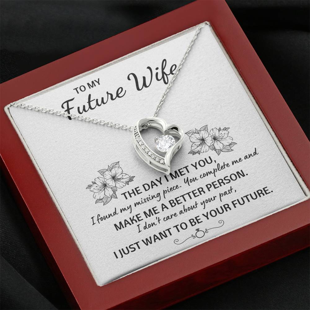 TO MY FUTURE WIFE "YOUR FUTURE" HEART NECKLACE GIFT SET - ON CLOUD NINE GIFTS