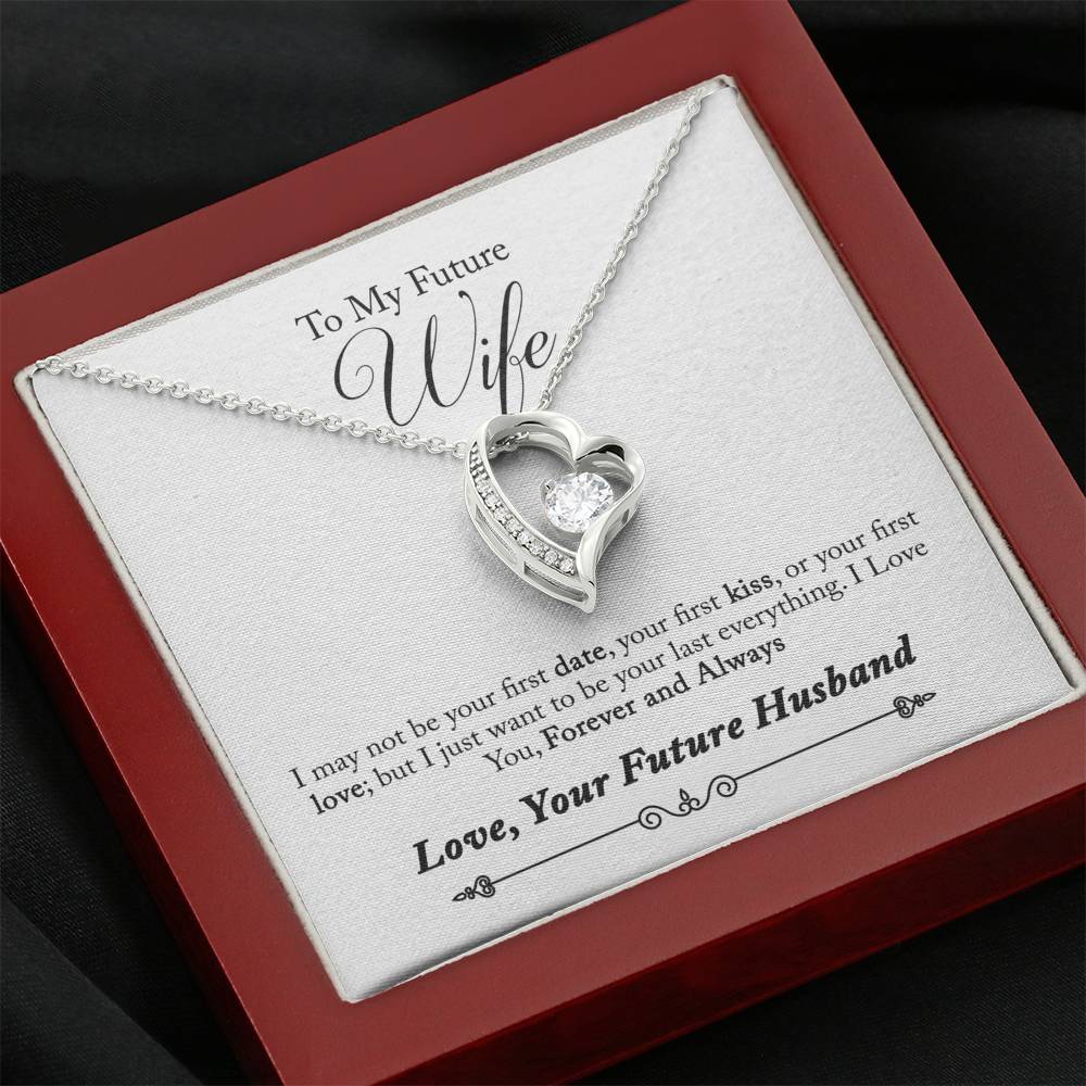 TO MY FUTURE WIFE "LAST EVERYTHING - SO" HEART NECKLACE GIFT SET - ON CLOUD NINE GIFTS