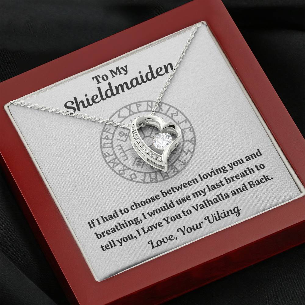 TO MY SHIELDMAIDEN "BREATHING" HEART NECKLACE GIFT SET - ON CLOUD NINE GIFTS