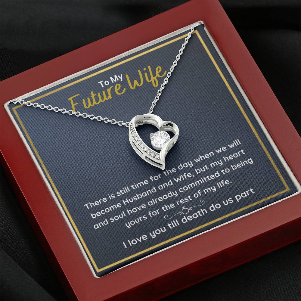 TO MY FUTURE WIFE "COMMITTED" HEART NECKLACE GIFT SET - ON CLOUD NINE GIFTS