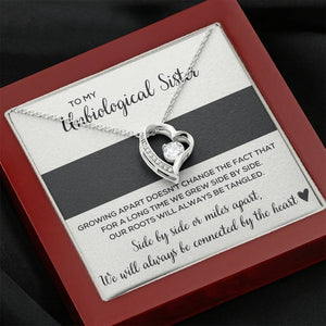 TO MY UNBIOLOGICAL SISTER "TANGLED" HEART NECKLACE GIFT SET - ON CLOUD NINE GIFTS